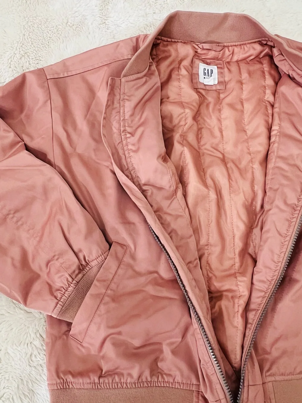 GAP Dusty Rose Kids Bomber Jacket